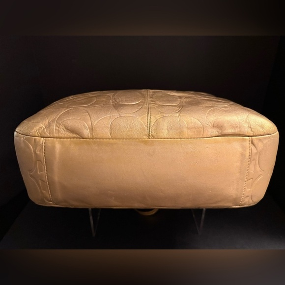 COACH Gold Signature Embossed Leather - Picture 6 of 13